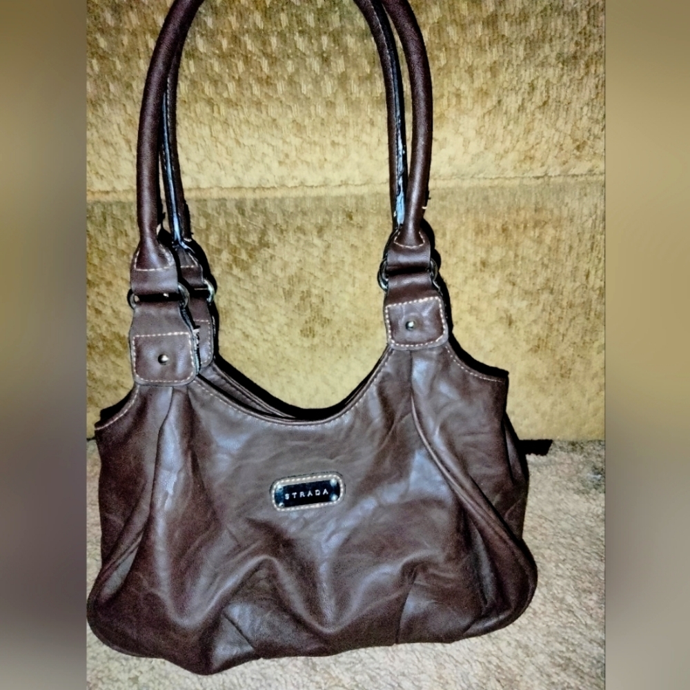 Strada (Brown) Faux Leather Shoulder Bag